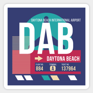 Daytona Beach, Florida (DAB) Airport Code Baggage Tag Magnet